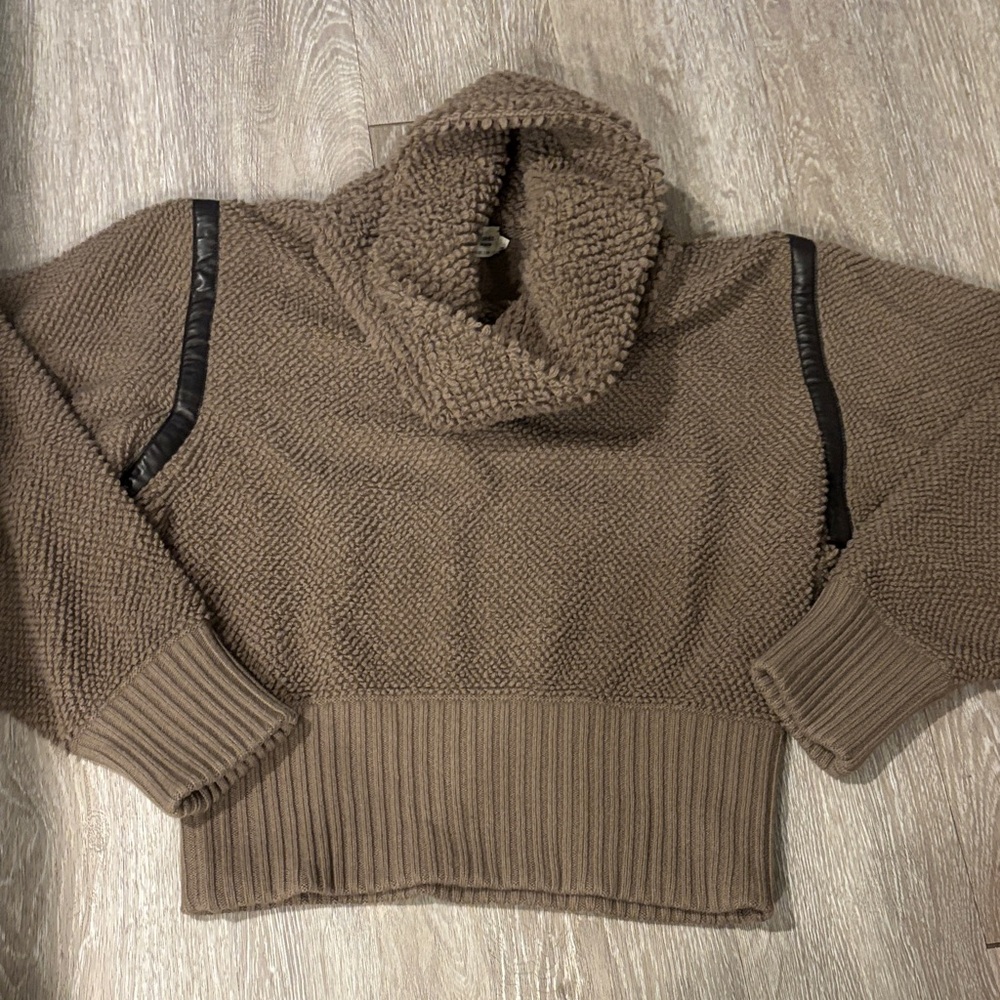 Hermes Brown Cowl Neck Sweater